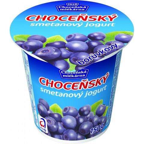 Choceňský smetanový jogurt borůvka 150 g 