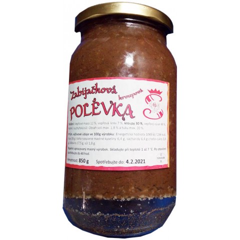 Polévka zabijačková ve skle 850 g 