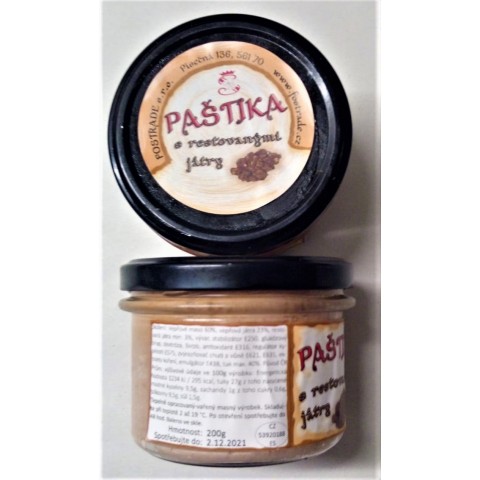 Paštika ve skle s restovanými játry 